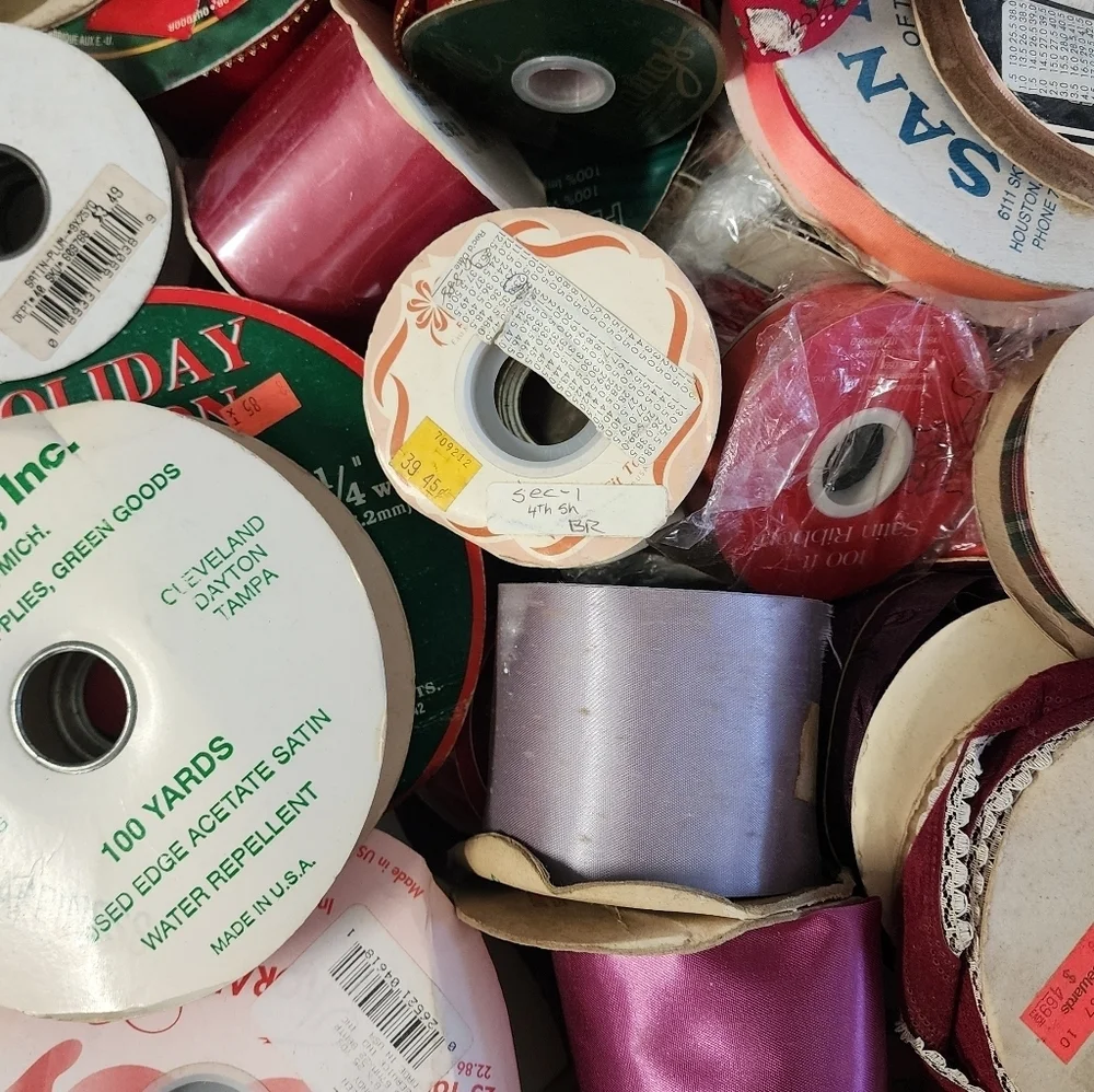 10 Random Ribbons For Wrapping Gifts New Or Used Holidays Chirstmas